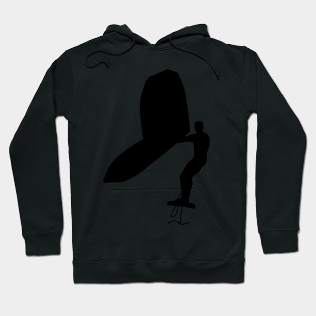 Wing surfer wing surfing with foil wing Hoodie by der-berliner